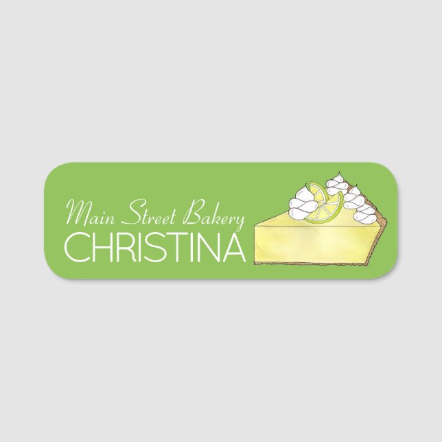 Florida Nyckel Lime Paj Segce Dessert Bakery Chef Namnbricka (Framsida)