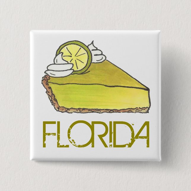 Florida Nyckel Lime Paj Slice Dessert Foodie Baker Knapp (Framsida)