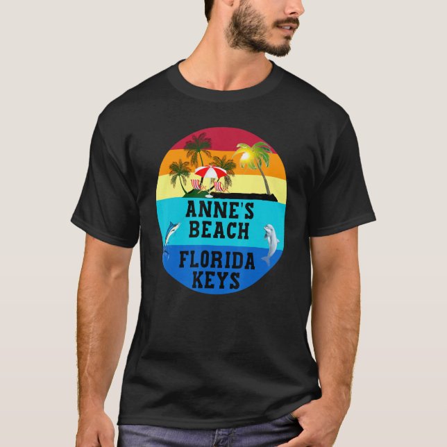 Florida Nycklar Annes Beach-ordförande Handflatan  T Shirt (Framsida)