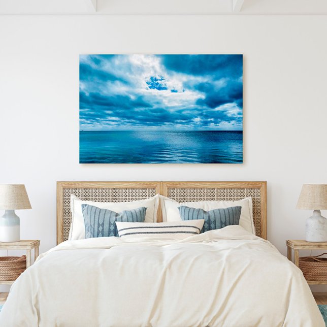 Florida Nycklar Deep Blue Ocean Cloudy Himmel Scen Canvastryck (Skapare uppladdad)
