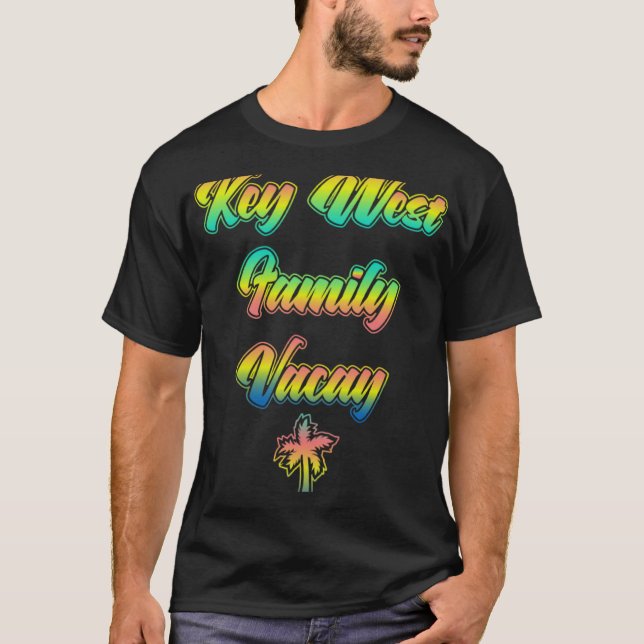 Florida Nycklar Family Vacation Sunset Handflatan  T Shirt (Framsida)