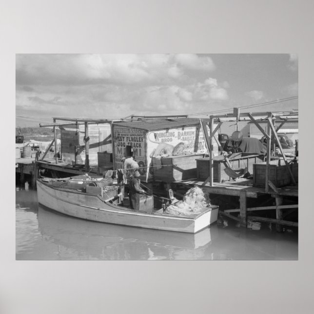 Florida Nycklar Fishing, 1938 Poster (Framsidan)