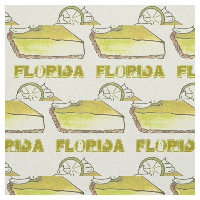 FLORIDA Nycklar FL Nyckel Lime Keylime Paj Slice F Tyg (Provkarta)