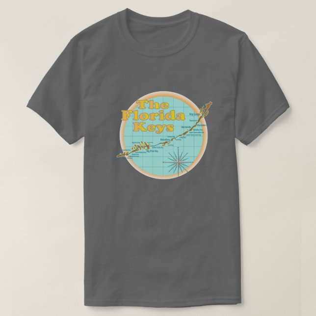 Florida Nycklar Karta illustration T Shirt (Design framsida)