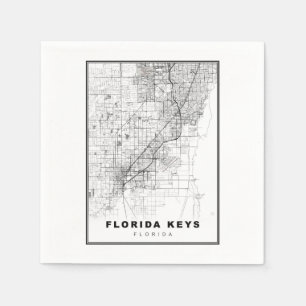 Florida Nycklar Karta Pappersservett