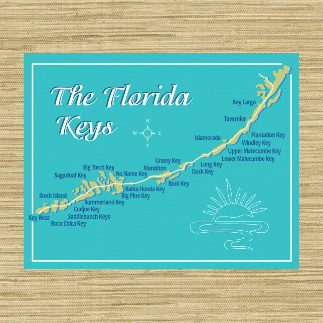 Florida Nycklar Karta Poster (Skapare uppladdad)