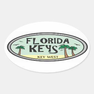 Florida nycklar ovalt klistermärke