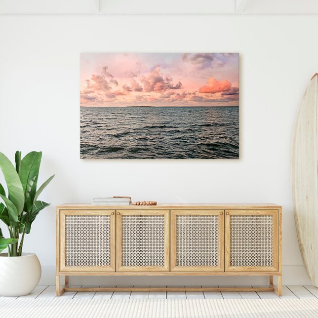 Florida Nycklar Pastel Ocean Sunset Scene Canvastryck (Skapare uppladdad)