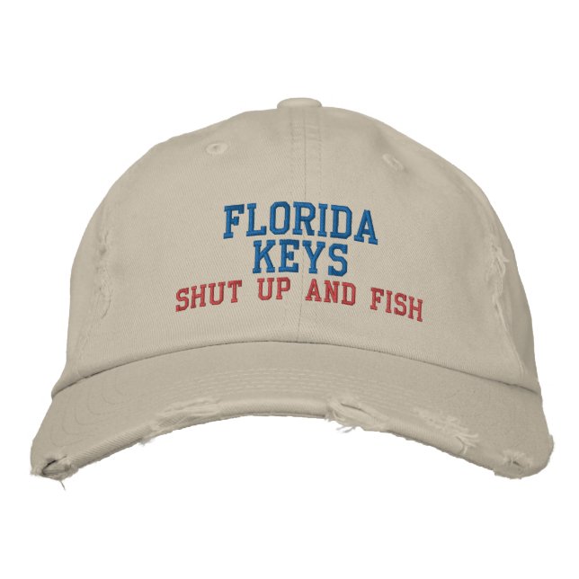 FLORIDA NYCKLAR SHUUP AND FISH HAT BRODERAD KEPS (Framsida)