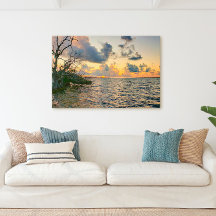 Florida Nycklar Sunset Mangrove Ocean Scene