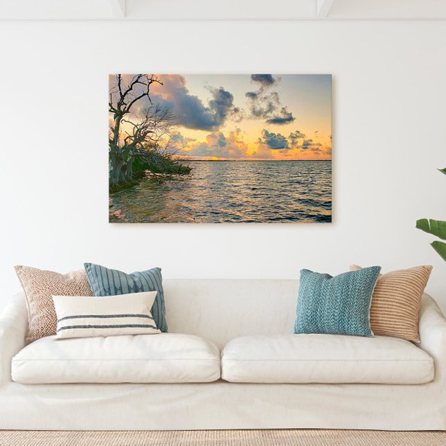 Florida Nycklar Sunset Mangrove Ocean Scene Canvastryck (Skapare uppladdad)