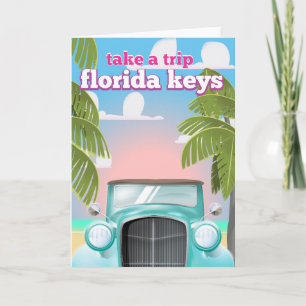 Florida Nycklar Travel-affisch Helgkort