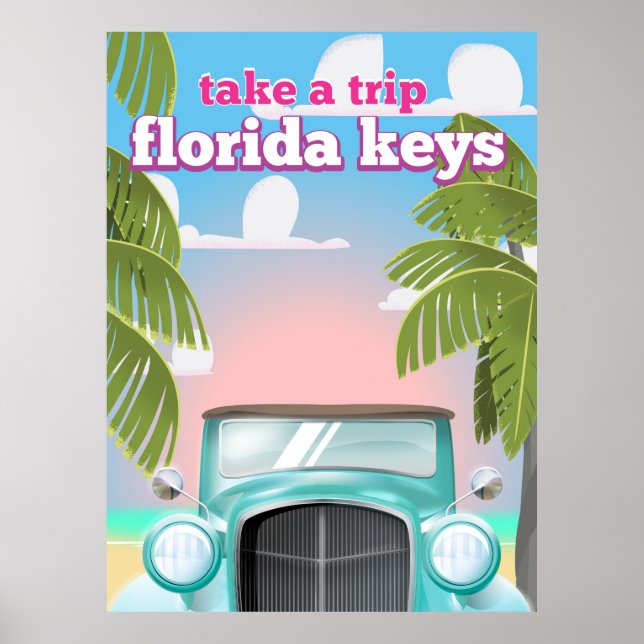 Florida Nycklar Travel-affisch Poster (Framsidan)
