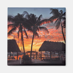 Florida Nycklar tropiska solnedgång Magnet