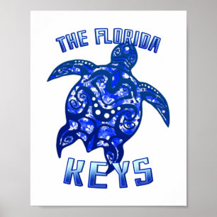 Florida Nycklar Vacation Tribal Turtle Poster