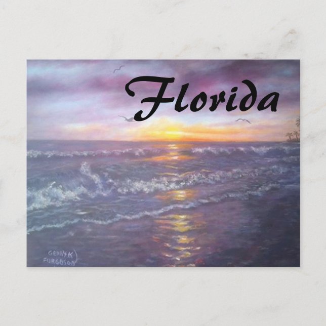 FLORIDA OCEAN POSTCARD HELG VYKORT (Framsida)