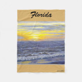FLORIDA OCEAN SUNSET FLEECE BLANKET
