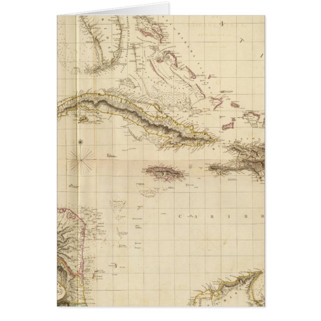 Florida och Väster Indies Hälsningskort (Framsidan)