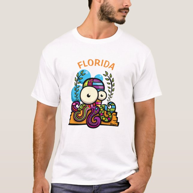 Florida Octopus T Shirt (Framsida)