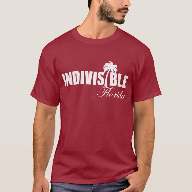 FLORIDA odelbara manar t-skjorta vit logotyp T-shirt (Framsida)