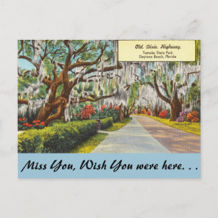 Florida, Old Dixie Highway, Daytona Beach Vykort