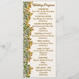 Florida Orange Blossom Bröllopsprogramkort Program