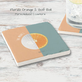 Florida Orange Golf Boll Stenunderlägg