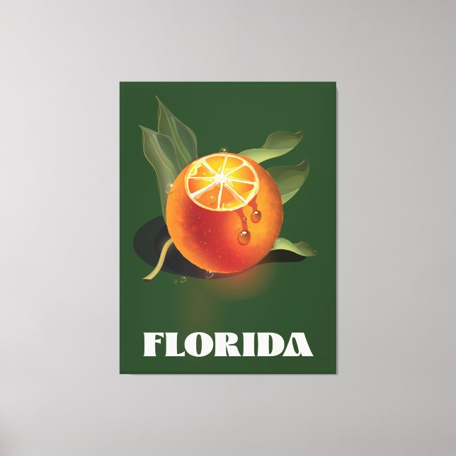 Florida-Orangens reseaffisch Canvastryck (Framsida)