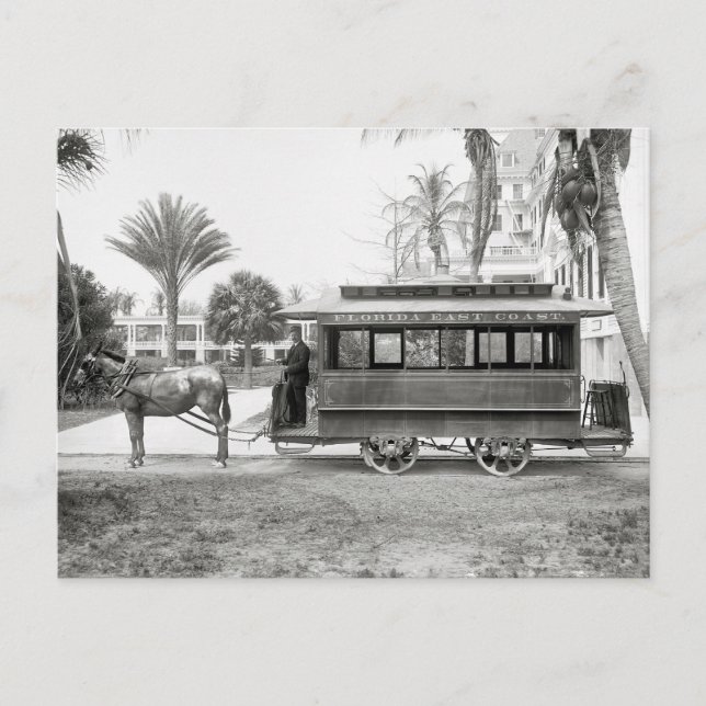 Florida Öster Kusten Trolley, 1905 Vykort (Framsida)
