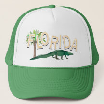 Florida palmträd och alligator