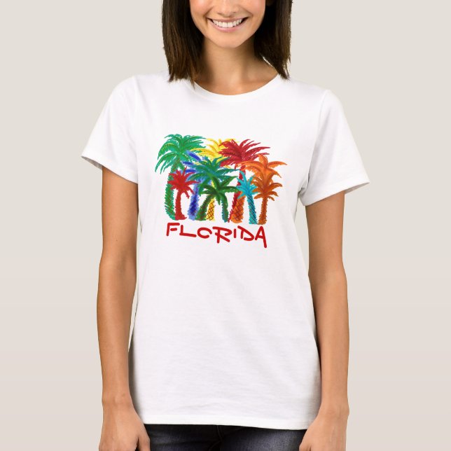 Florida palmträdskjorta t-shirt (Framsida)