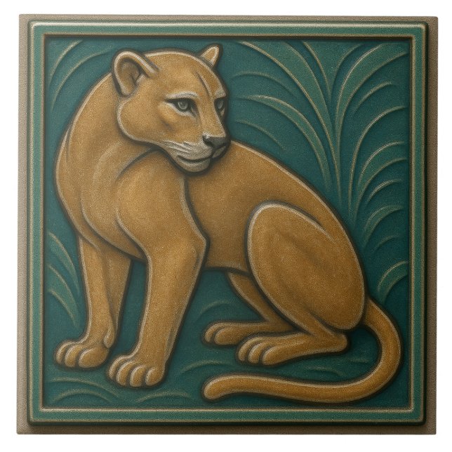 Florida Panther - Ceramic Tile Kakelplatta (Framsidan)