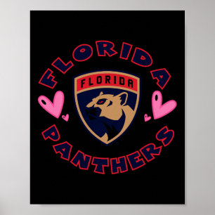 Florida Panthers Valentine Hearts Nhl Officiellt L Poster