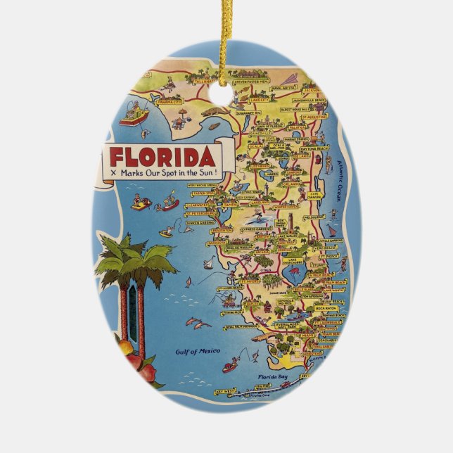 Florida Paradise Anpassningsbar Ornament (Framsidan)