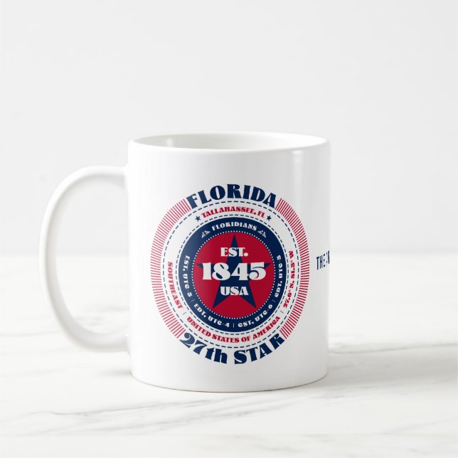 Florida Patriotic Circular Monogram Mugg (Vänster)