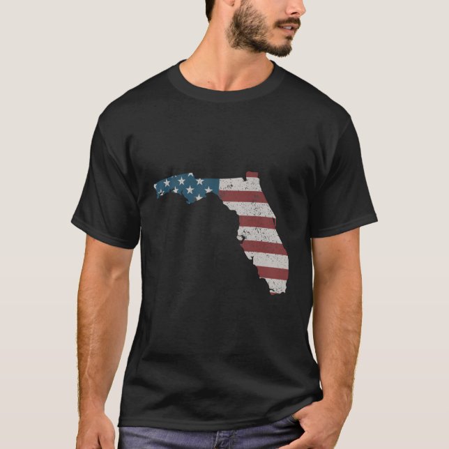 Florida Patriotic USA flagga för T Shirt (Framsida)