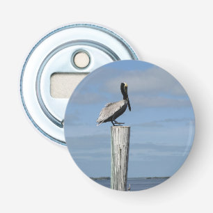 Florida pelikan på en magnetisk flaskaöppnare f flasköppnare
