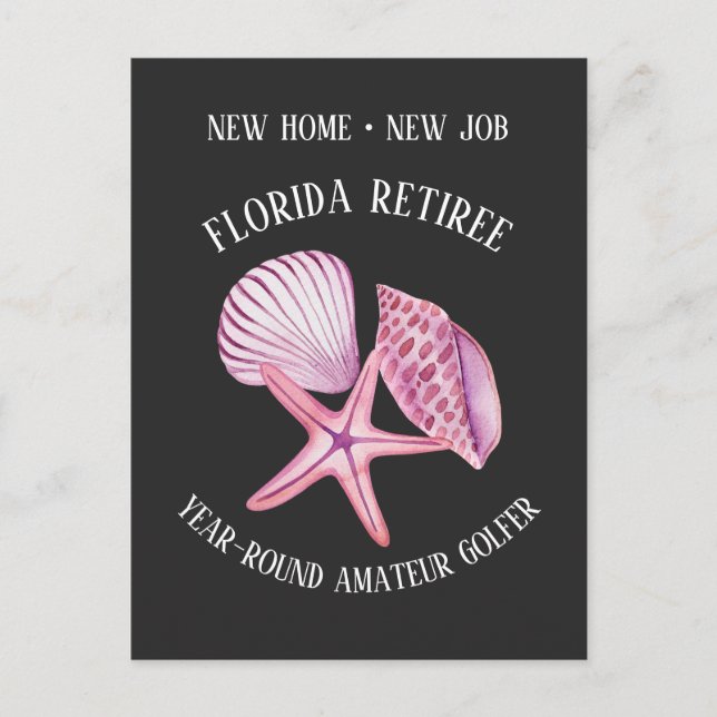 Florida Pensionerad Amateur Golfare Ändring av Adr Meddelande Vykort (Framsida)