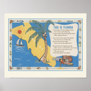 Florida Poetry Skriv ut Poster