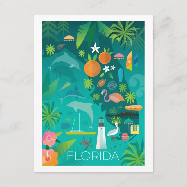 Florida Postcard Vykort (Framsida)