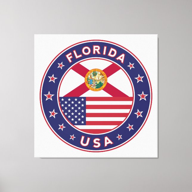 Florida, poster, canvas, fyrkantig, stor, canvastryck (Framsida)