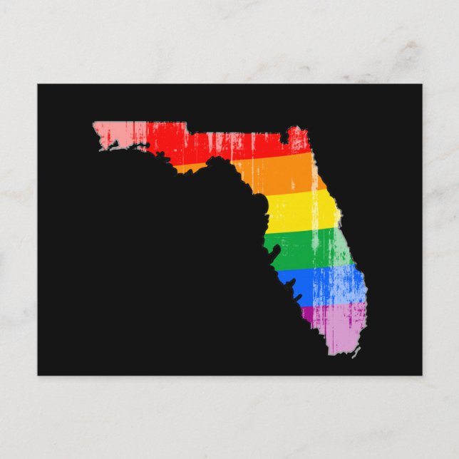 FLORIDA-PRIDE - DISTRESSED -.png Vykort (Framsida)