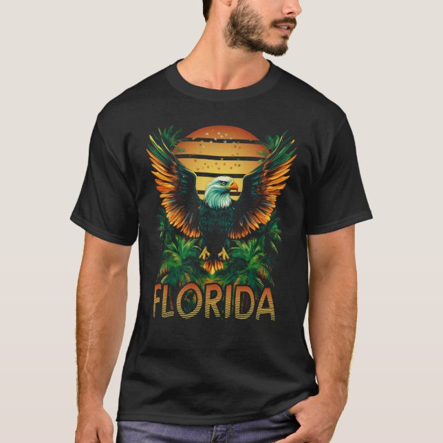 Florida Pride Eagle Design T Shirt (Framsida)
