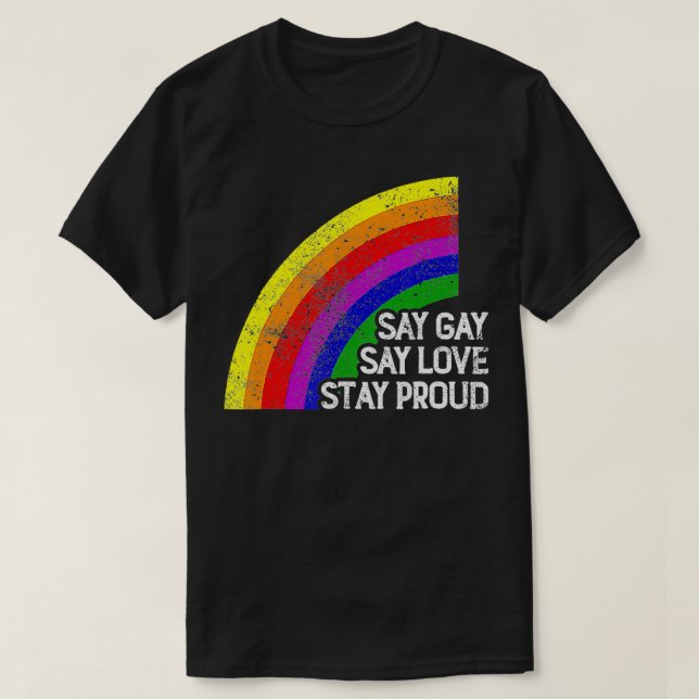 Florida Pride Säg att Kärlek stannar kvar vid hbt- T Shirt (Design framsida)