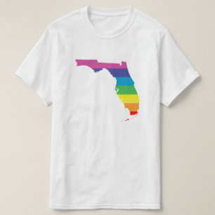 florida pride. striped. tee shirt