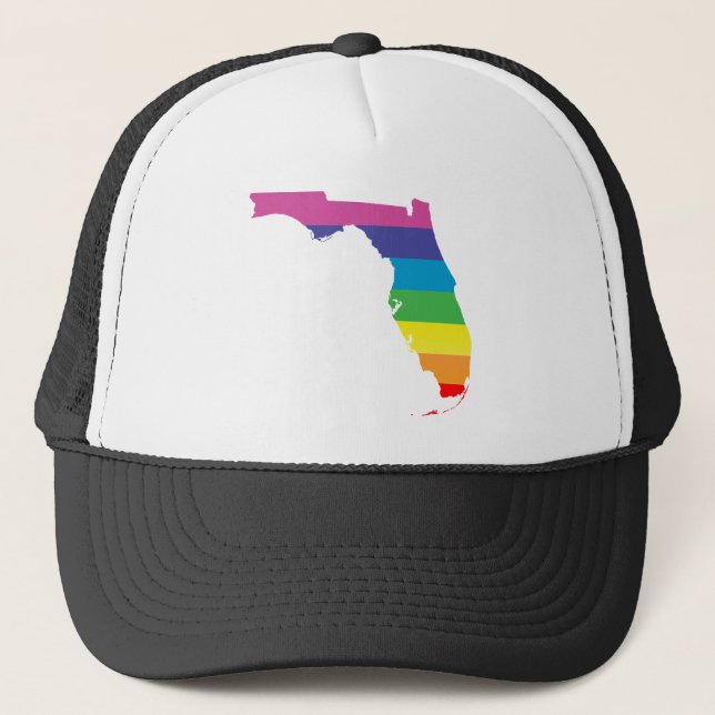 florida pride. striped. truckerkeps (Framsida)