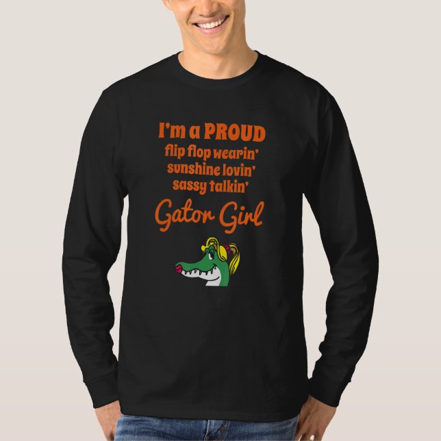 Florida Proud Girl Gator T Shirt (Framsida)