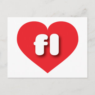 Florida Red Hjärt - I kärlek fl Vykort