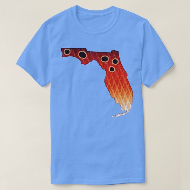 Florida Redfish Färger Red Drum Inspired Färg Pat T Shirt (Design framsida)