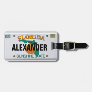 Florida registreringsskylt med ditt namn bagagebricka